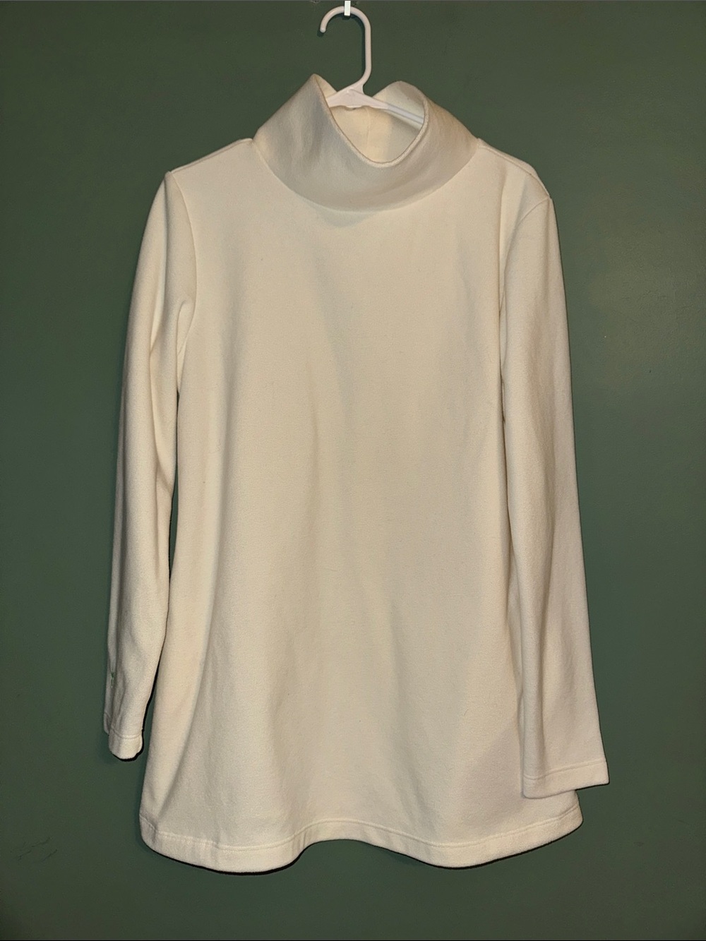 Dudley Stephens Cobble Hill fleece pullover in ivory Classic Cozy Large